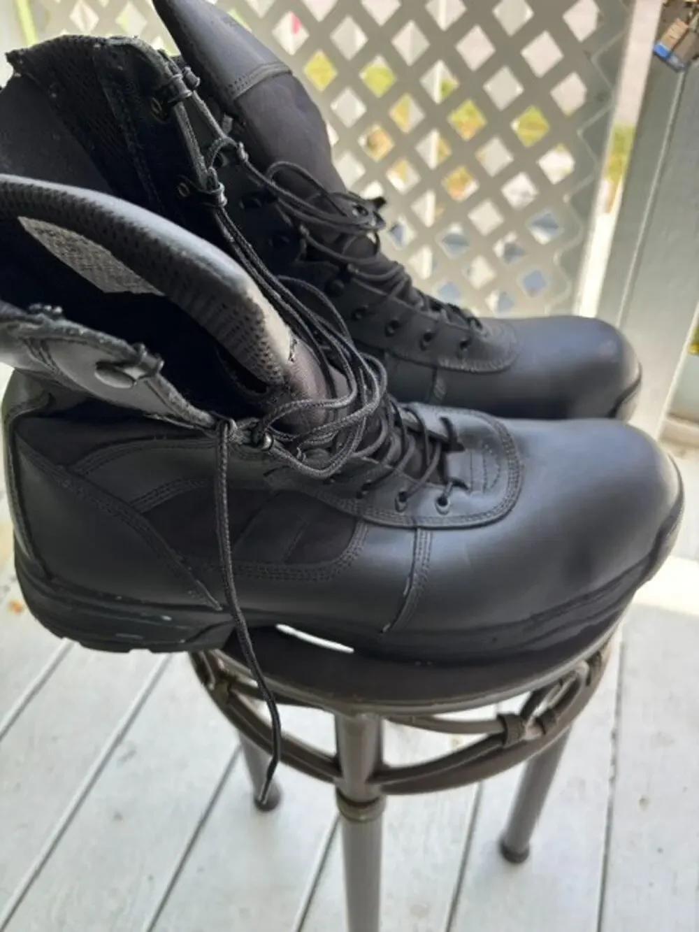 Propper Tactical Duty Boots Black Leather Side Zip Combat Military Men's Size 14